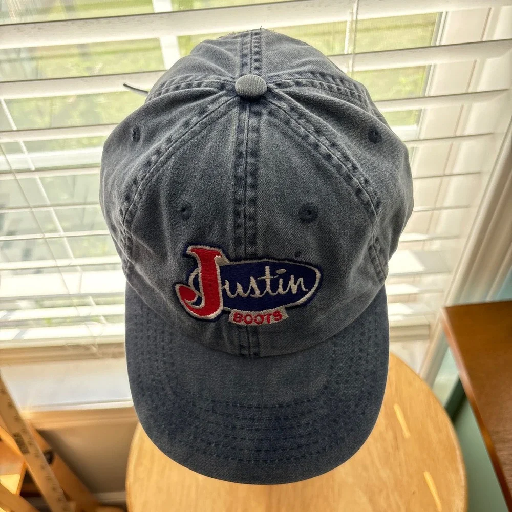 Justin‎ Boots Hat Mens OSFM Navy Blue 2001 George Strait Music Festival Cap